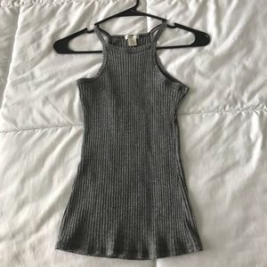 Grey Halter Tank Top